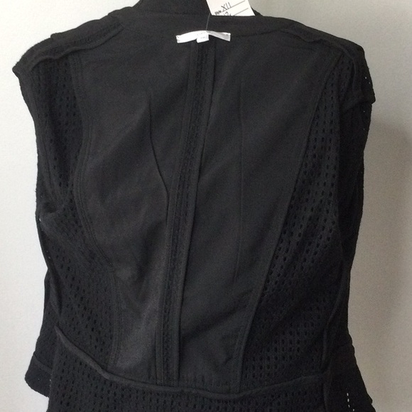 Woven black moto jacket by Drew cotton size 12 new - Picture 8 of 9